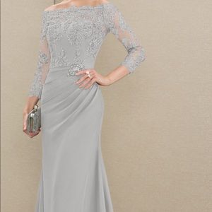 Formal Off The Shoulder Gown-Never been worn-Tags Attached. JJ’s House. Size 18